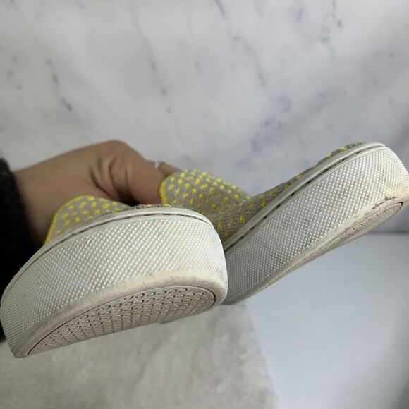 Rothy’s Lemon Yellow Honeycomb Slip On Sneakers Shoes Sz 5 Recycled Materials - Picture 6 of 13